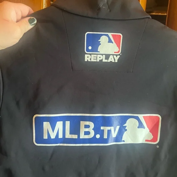 MLB.TV Black Large Zip Up Jacket - Picture 5 of 6